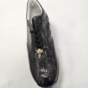 Mauri M770 Black Crocodile Nappa Leather Sneakers